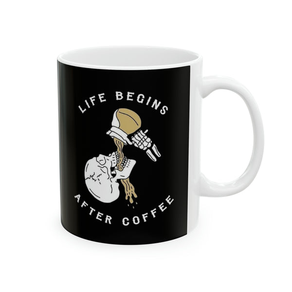 Life Begins After Coffee, Mug, 11oz