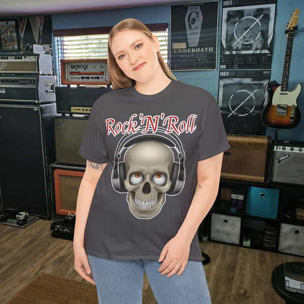 Rock n Roll Skull,  Heavy Cotton Tee