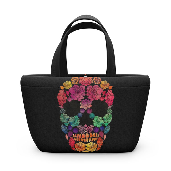 Flower Sugar Skull Lunch Bag