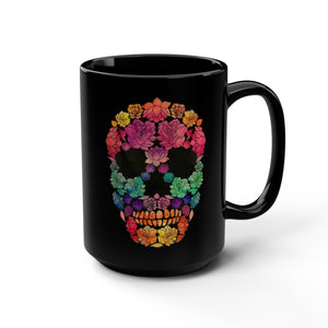 Flowered Sugar Skull 15oz Coffee Mug