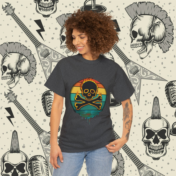 Skull On Fire, Heavy Cotton Tee