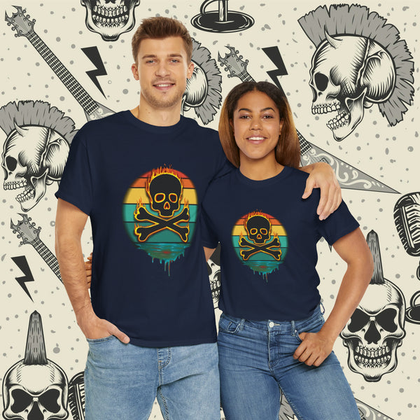 Skull On Fire, Heavy Cotton Tee