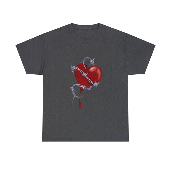 Barbed Wire Heart, Heavy Cotton Tee