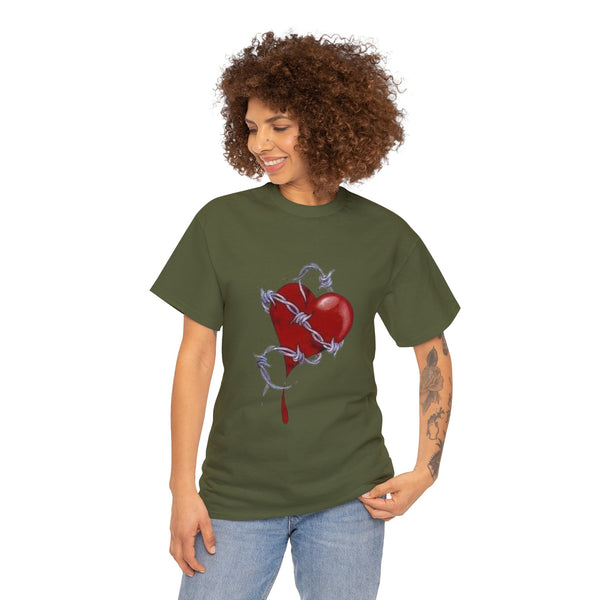 Barbed Wire Heart, Heavy Cotton Tee