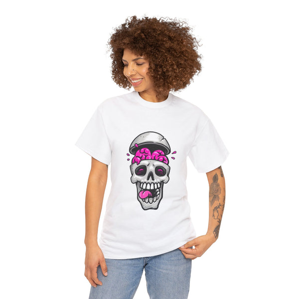 Brain Drain Skull, Heavy Cotton Tee