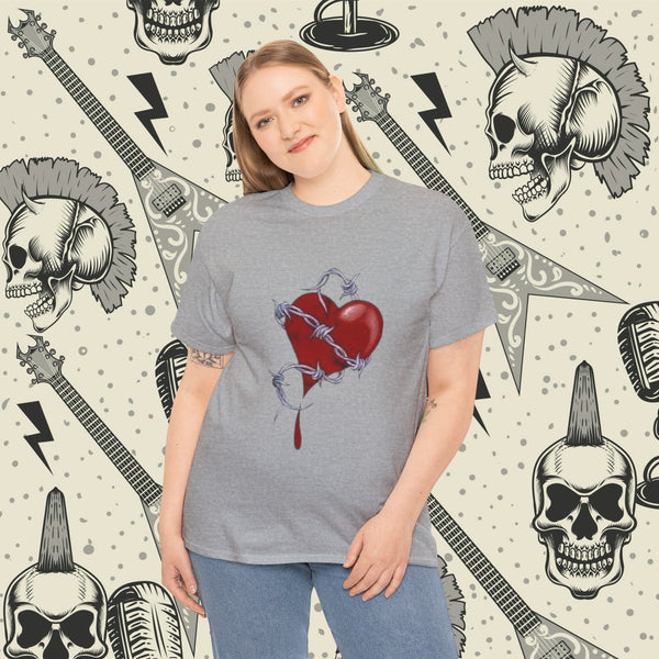 Barbed Wire Heart, Heavy Cotton Tee