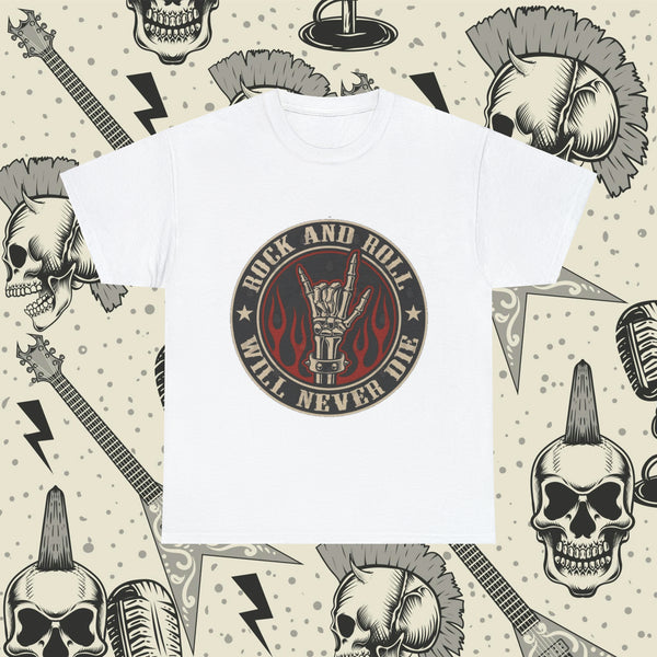 Rock n Roll Will Never Die, Heavy Cotton Tee