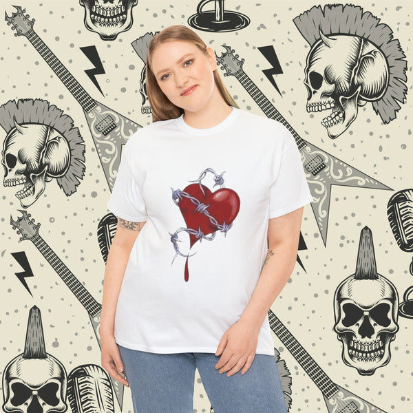 Barbed Wire Heart, Heavy Cotton Tee