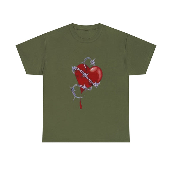 Barbed Wire Heart, Heavy Cotton Tee