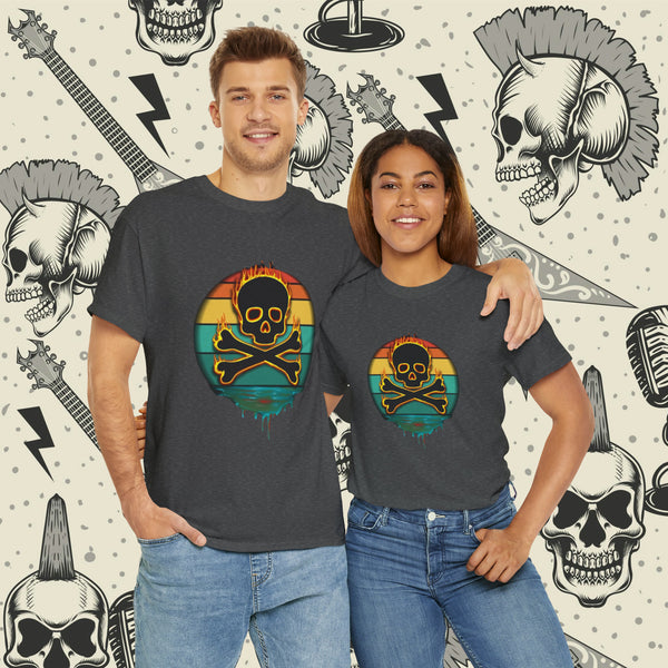 Skull On Fire, Heavy Cotton Tee