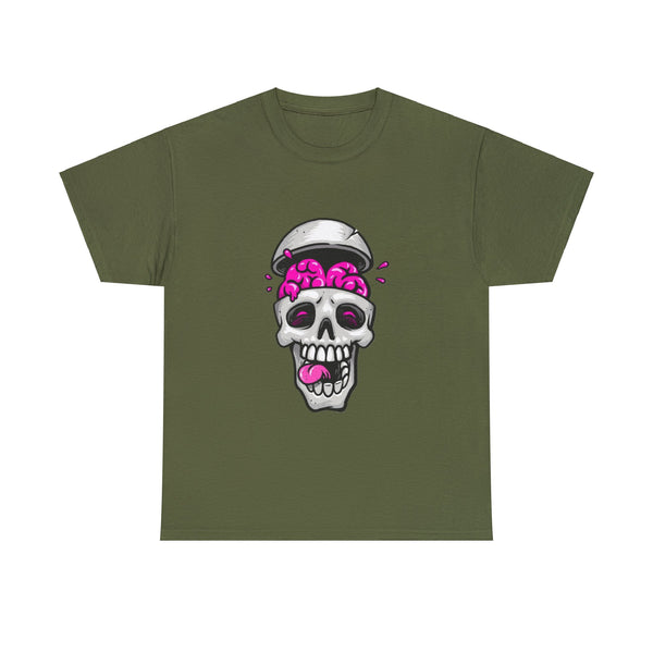 Brain Drain Skull, Heavy Cotton Tee