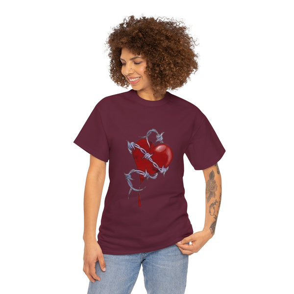 Barbed Wire Heart, Heavy Cotton Tee