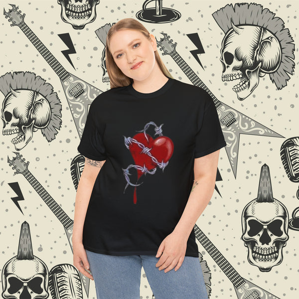 Barbed Wire Heart, Heavy Cotton Tee