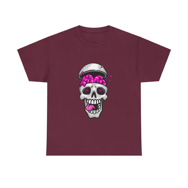 Brain Drain Skull, Heavy Cotton Tee