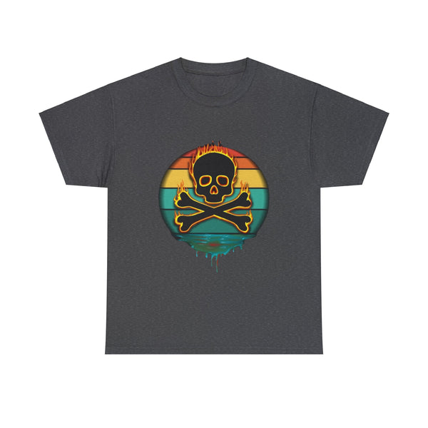 Skull On Fire, Heavy Cotton Tee