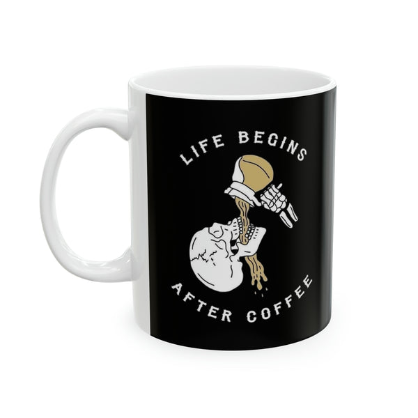 Life Begins After Coffee, Mug, 11oz