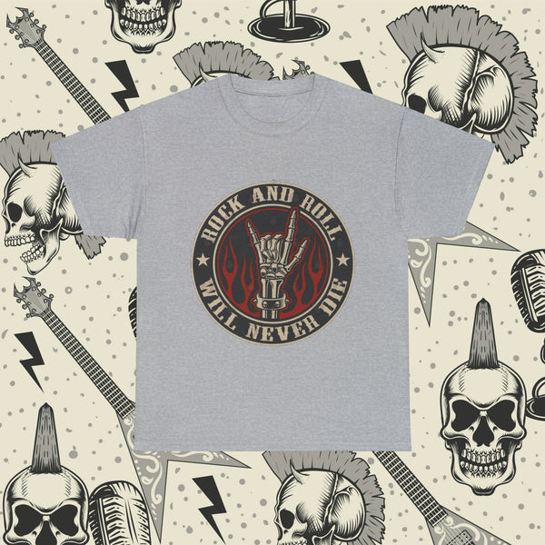 Rock n Roll Will Never Die, Heavy Cotton Tee