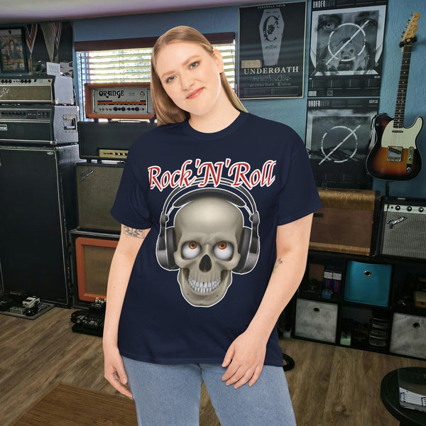 Rock n Roll Skull,  Heavy Cotton Tee