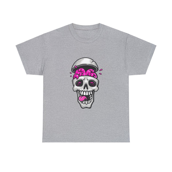 Brain Drain Skull, Heavy Cotton Tee