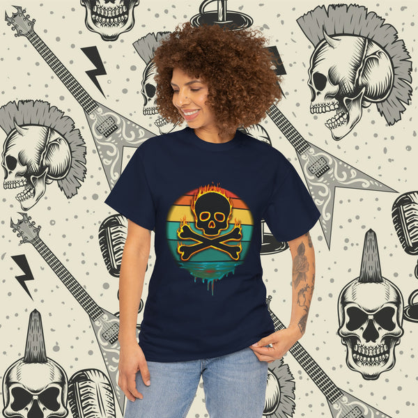 Skull On Fire, Heavy Cotton Tee