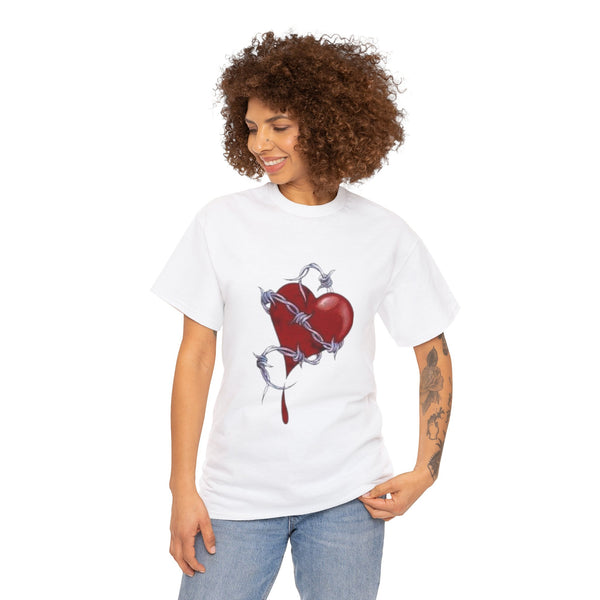 Barbed Wire Heart, Heavy Cotton Tee