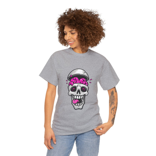 Brain Drain Skull, Heavy Cotton Tee