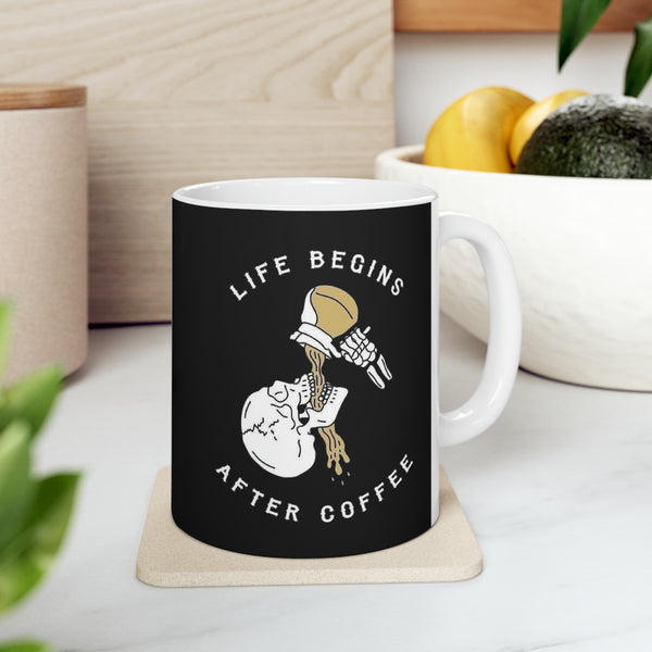 Life Begins After Coffee, Mug, 11oz