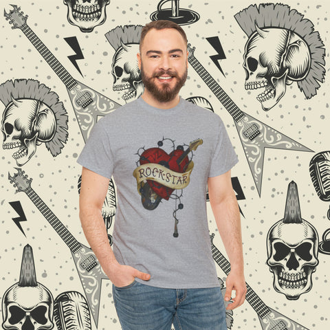 Rock Star Heart, Heavy Cotton Tee