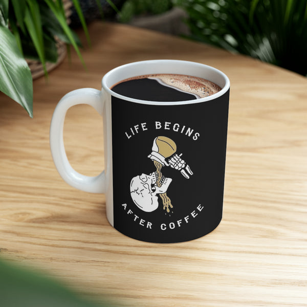 Life Begins After Coffee, Mug, 11oz