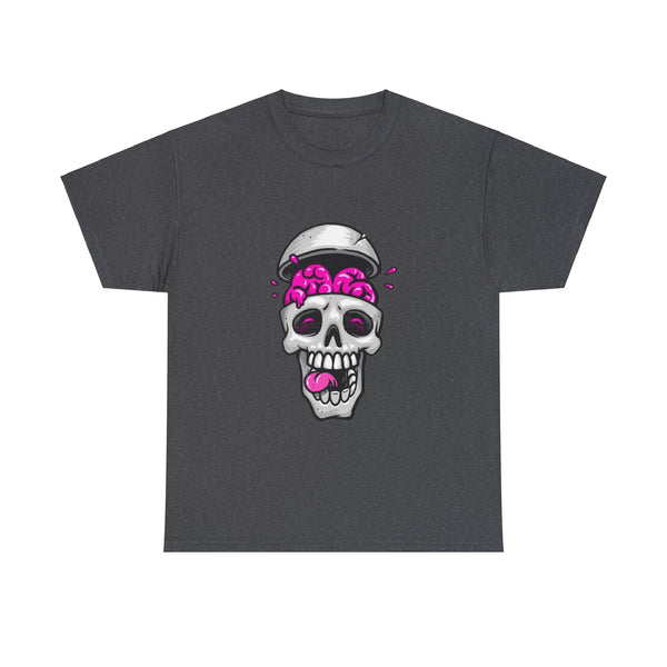 Brain Drain Skull, Heavy Cotton Tee