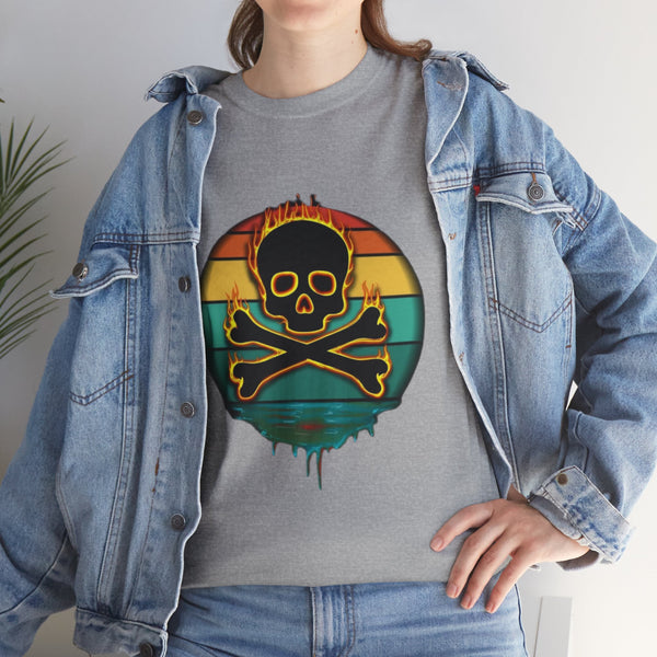 Skull On Fire, Heavy Cotton Tee