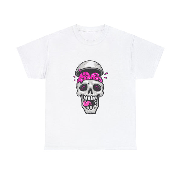 Brain Drain Skull, Heavy Cotton Tee