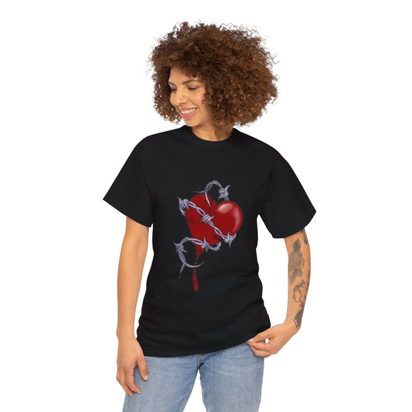 Barbed Wire Heart, Heavy Cotton Tee