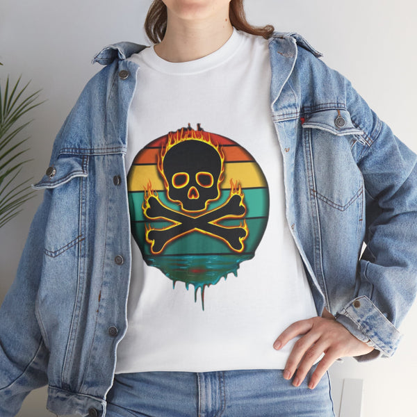 Skull On Fire, Heavy Cotton Tee