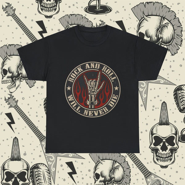 Rock n Roll Will Never Die, Heavy Cotton Tee