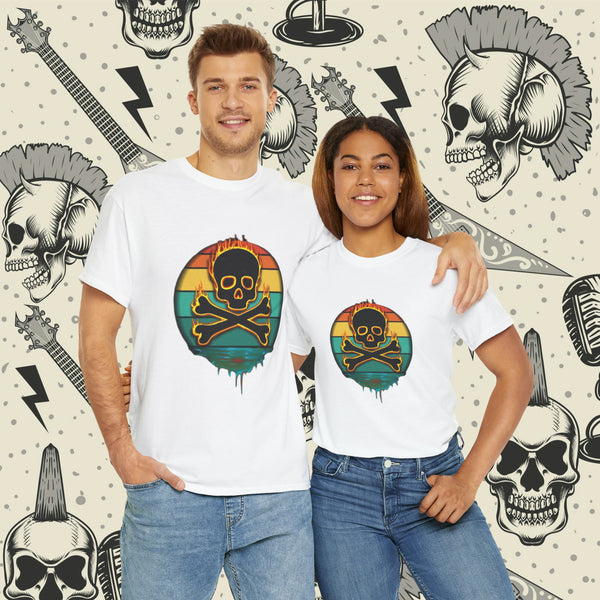 Skull On Fire, Heavy Cotton Tee