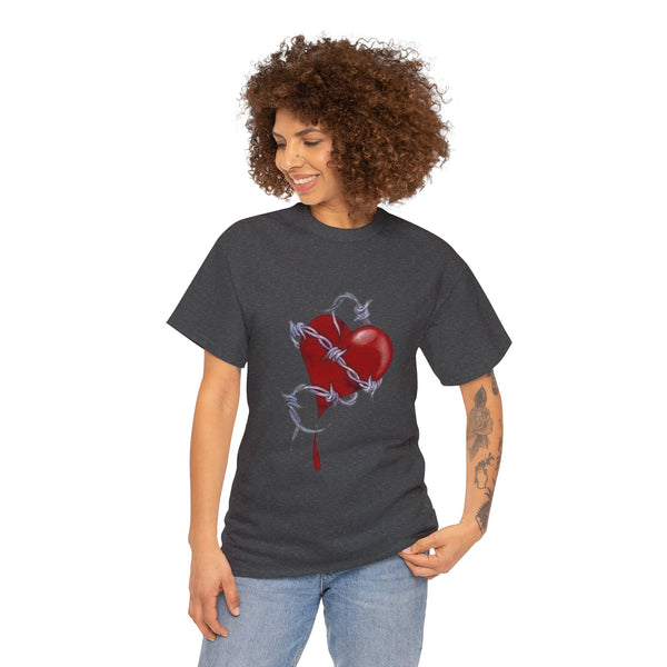 Barbed Wire Heart, Heavy Cotton Tee