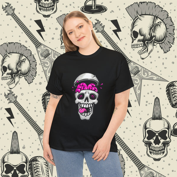 Brain Drain Skull, Heavy Cotton Tee