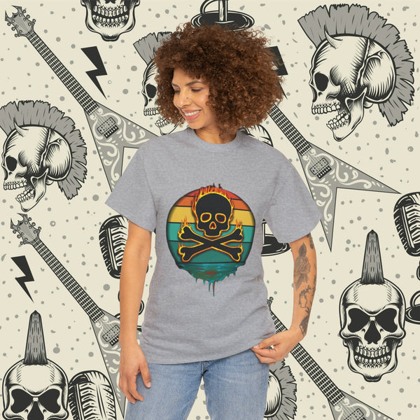 Skull On Fire, Heavy Cotton Tee