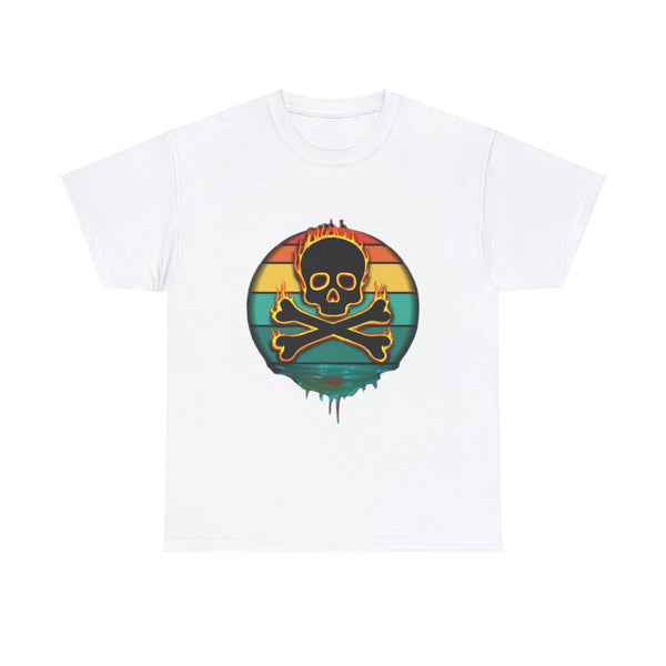 Skull On Fire, Heavy Cotton Tee