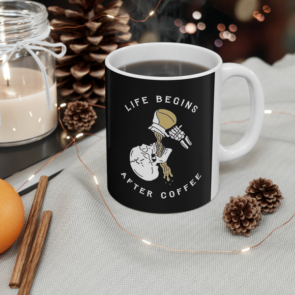 Life Begins After Coffee, Mug, 11oz