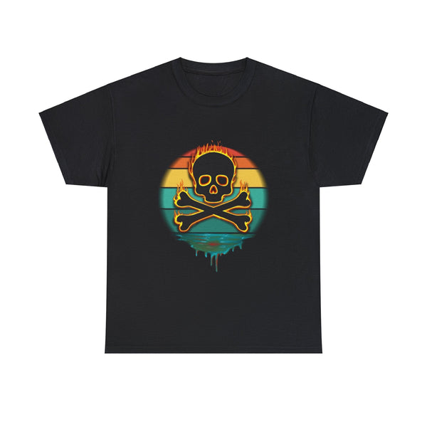 Skull On Fire, Heavy Cotton Tee