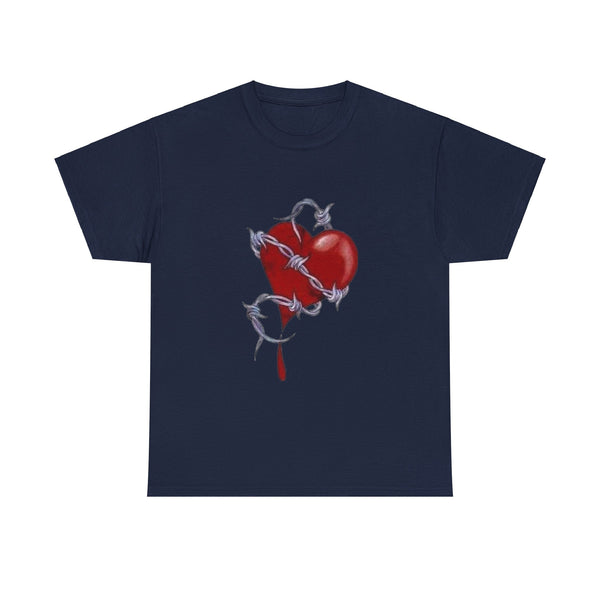 Barbed Wire Heart, Heavy Cotton Tee