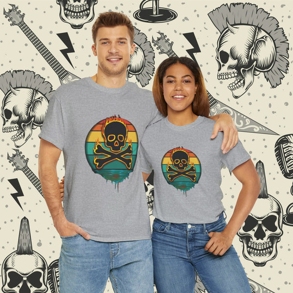 Skull On Fire, Heavy Cotton Tee