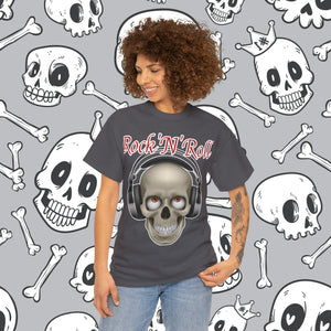 Rock n Roll Skull,  Heavy Cotton Tee