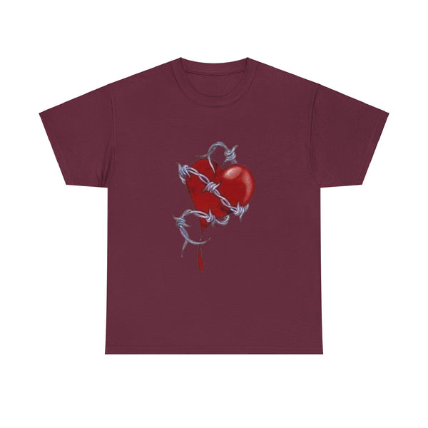 Barbed Wire Heart, Heavy Cotton Tee