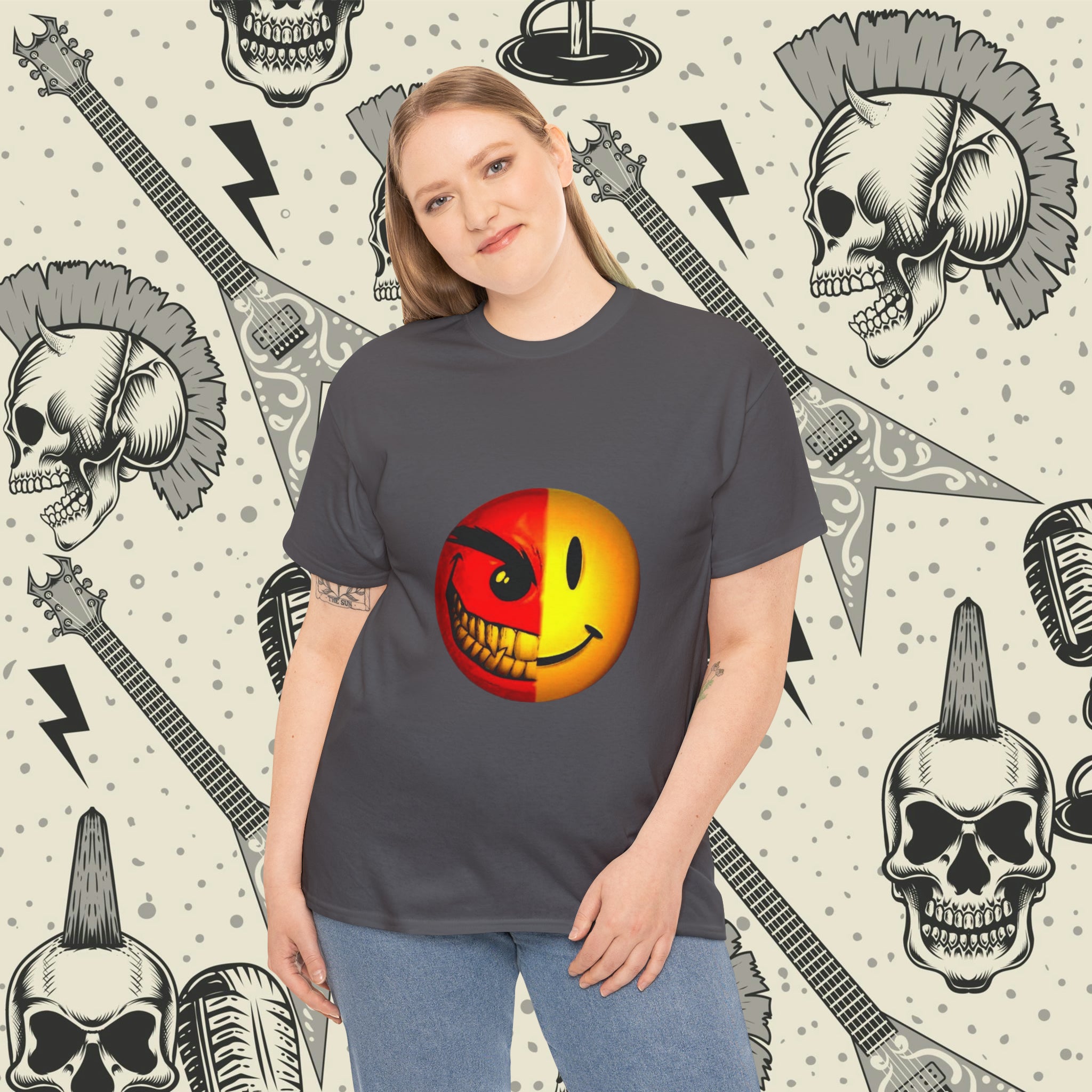 Crazy Emoji, Heavy Cotton Tee