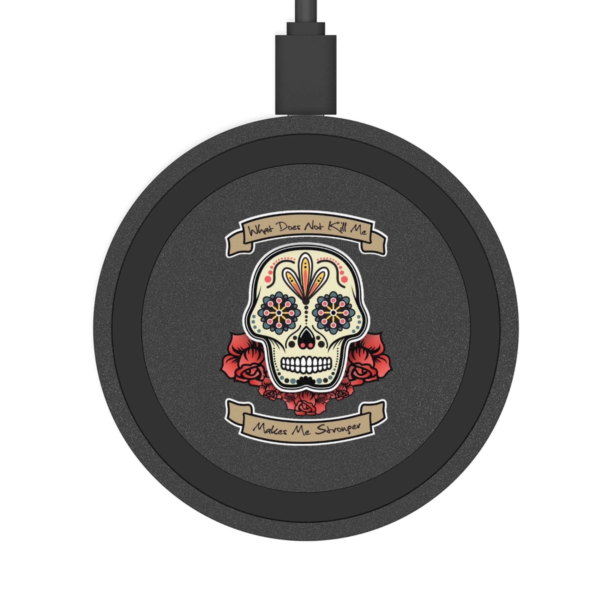 Makes Me Stronger Sugar Skull, Quake Wireless Charging Pad