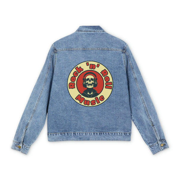 Rock n Roll Music,  Men's Denim Jacket