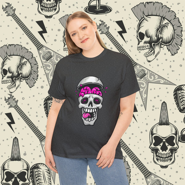 Brain Drain Skull, Heavy Cotton Tee